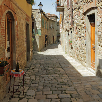 Street in Montefioralle, Tuscany